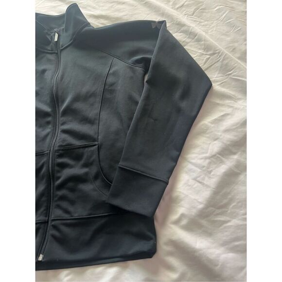 Under Armour Black Full Zip Sweatshirt Semi Fitted Woman’s Size Medium- A Few Sn - Picture 3 of 11